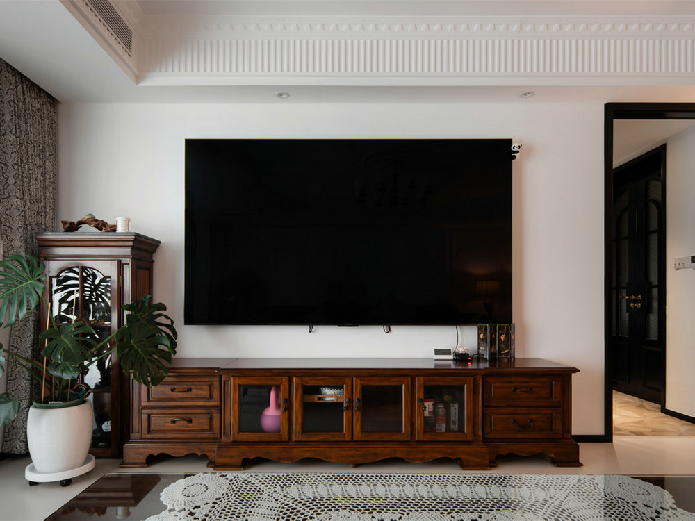 鵬湖灣180平中古風(fēng)格裝修效果圖