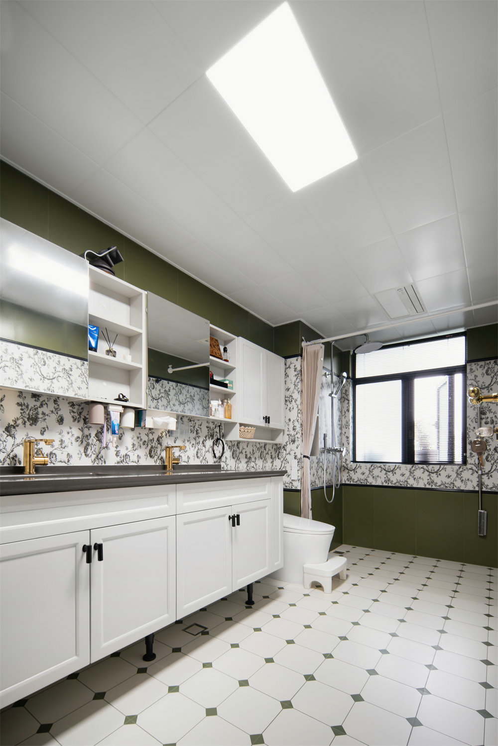 鵬湖灣180平中古風(fēng)格裝修效果圖