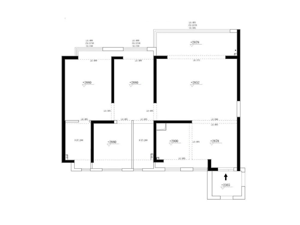 華僑城紅坊右岸140平法式香奈兒風(fēng)格裝修效果圖