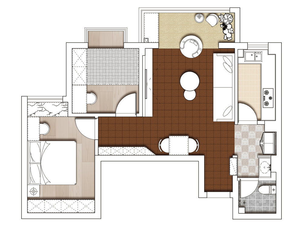 三里民居北歐輕奢風格裝修效果圖