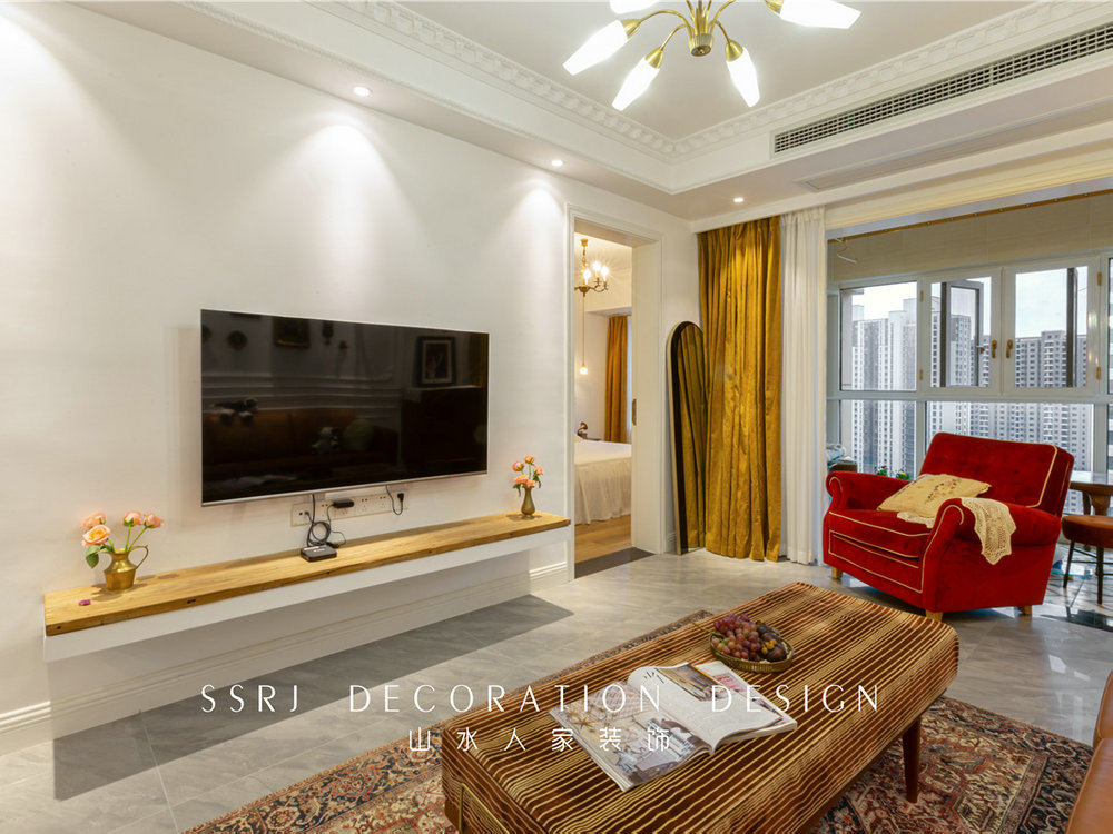 保利上城90平法式風(fēng)格裝修效果實(shí)景圖