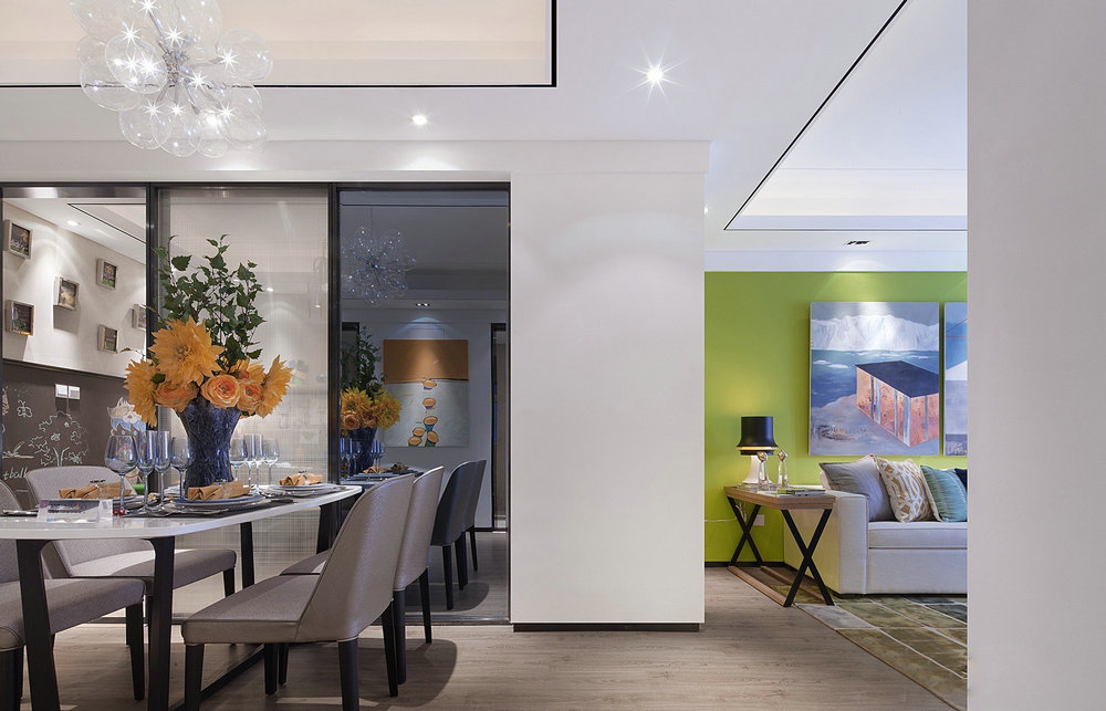 融公館混搭風(fēng)格兩室兩廳裝修效果圖 融公館混搭風(fēng)格兩室兩廳裝修效果圖