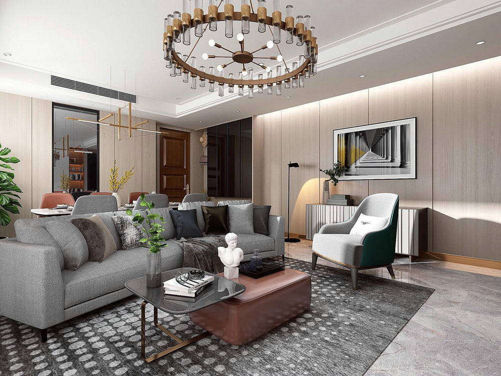 金沙泊岸142平現(xiàn)代輕奢風(fēng)格裝修效果圖 金沙泊岸142平現(xiàn)代輕奢風(fēng)格裝修效果圖