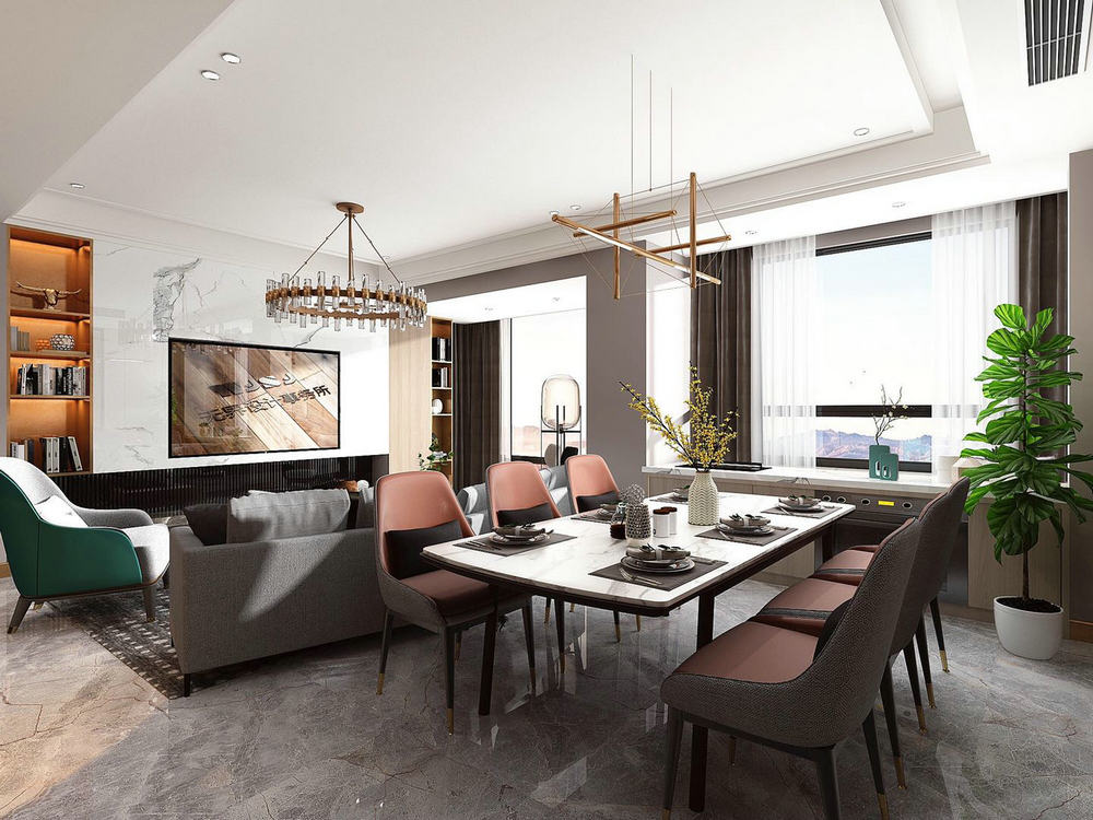 金沙泊岸142平現(xiàn)代輕奢風(fēng)格裝修效果圖 金沙泊岸142平現(xiàn)代輕奢風(fēng)格裝修效果圖