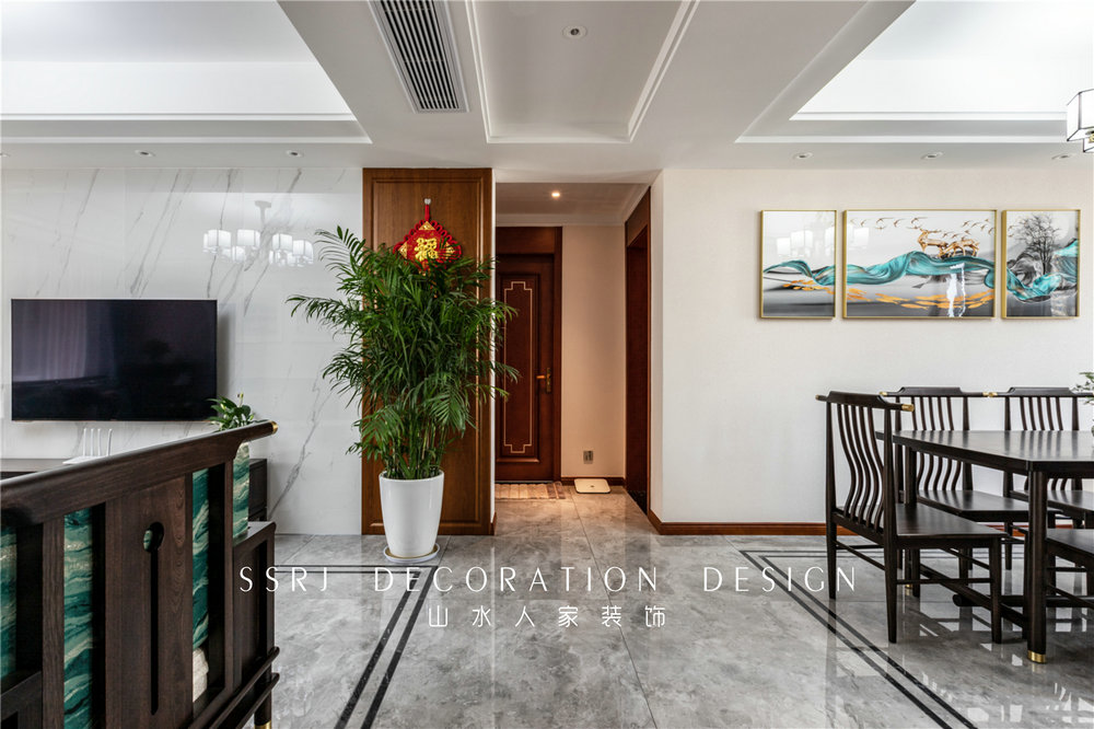 瀧悅?cè)A府124平中式風格裝修效果圖 瀧悅?cè)A府124平中式風格裝修效果圖