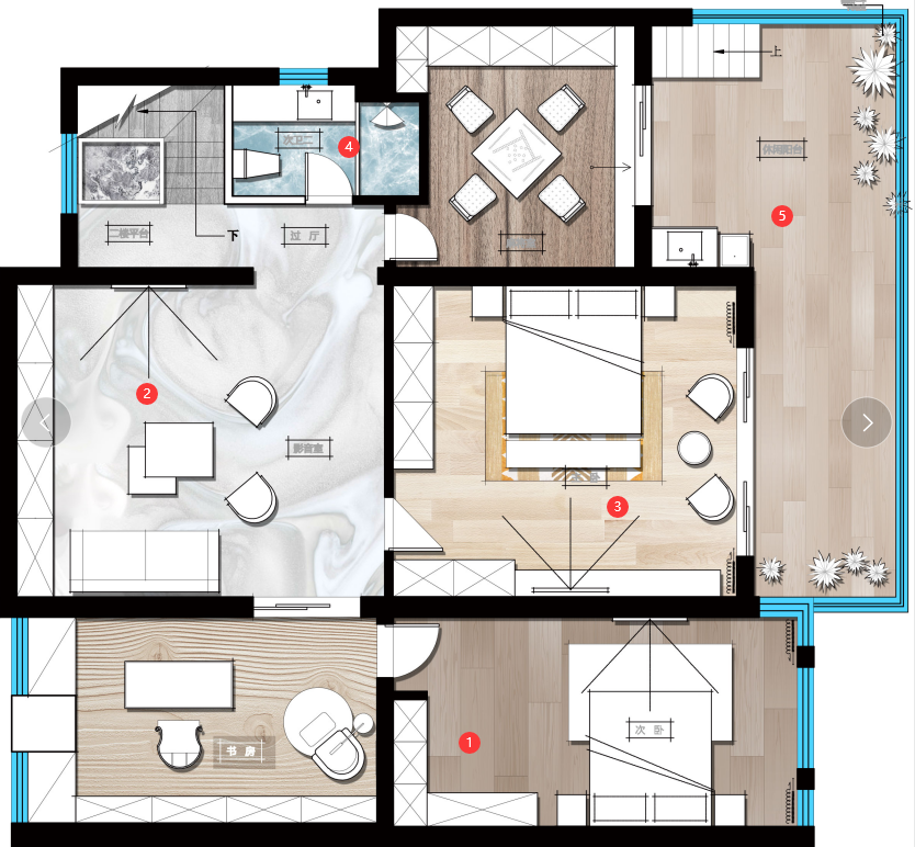 水岸星城混搭風(fēng)格平面設(shè)計圖 水岸星城混搭風(fēng)格平面設(shè)計圖